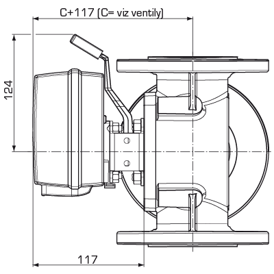 Bedieningspaneel van de ESBE 93P-servomotor onder de voorkap