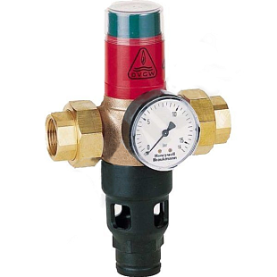 Leidingafscheider Honeywell R295-11/2C, risicoklasse 3, BRONS, met manometer en ontluchting, druk 1,5 bar, DN 40