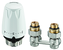 Radiatorset met knop en ventiel IMI Heimeier DXVTRIMK12 hoek DN 15