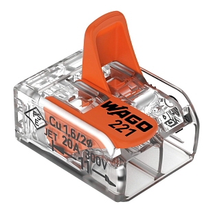 WAGO COMPACT verbindingsklem 2-draads 100 stuks