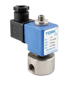 TORK S6075 drieweg elektromagnetische waterklep, DN 8, 230 VAC