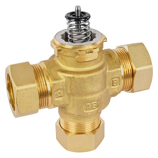 Losse behuizing van Honeywell VC-klep VCZMM6000/U, drieweg, compressieaansluiting 28 mm