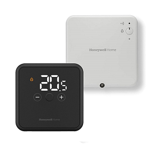 Draadloze digitale thermostaat met modulatie Honeywell DT4R, zwart (YT43MRFBT32)
