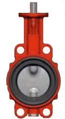 Tussenflens vlinderklep voor water Abo Valve 924B032/40 met hendel