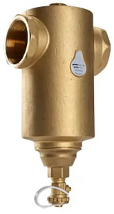 Messing vuilafscheider Spirotech Spirotrap AE150 met horizontale aansluiting 1 1/2"