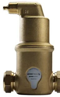 Messing ontluchter Spirotech Spirovent AA022 met horizontale aansluiting 22mm