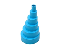 Gelaagde adapter blauw (zacht plastic) voor alle typen