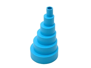 Gelaagde adapter blauw (zacht plastic) voor alle typen