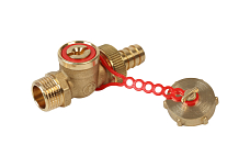 Kogelafsluiter met schroevendraaiergleuf GIACOMINI R608, met slangtule, 1/2” (R608Y013)