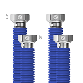 Aansluitset Merabell AQUA FLEXI voor huishoudelijke waterpompen G1" - G1" 2 slangen lengte 30-60 cm