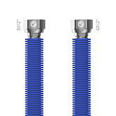 Aansluitslang Merabell AQUA FLEXI G1/2"-G1/2" blauw, lengte 30–60 cm