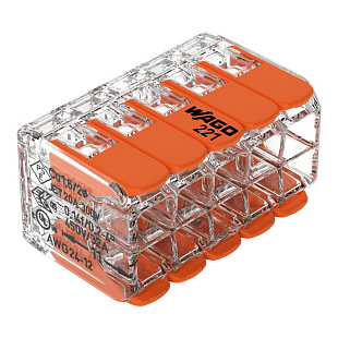 WAGO COMPACT verbindingsklem 10-aderig 15 stuks (221-420)