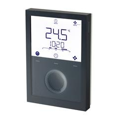 Ruimtetemperatuurregelaar Siemens RDG260T/BK, 24 V, DC 0–10 V