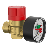 Veiligheidsventiel met manometer Flamco Prescomano 1/2" x 3/4", 3 bar (27686)