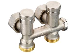 Dubbele radiatorkoppeling Danfoss RLV-K DN 15 haaks (003L0282)