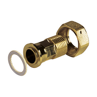 Flamco koppeling met wartelmoer DN15, G 3/4" x 1/2" (M1270070)